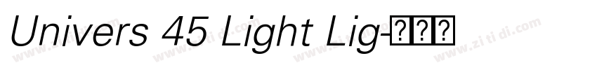 Univers 45 Light Lig字体转换